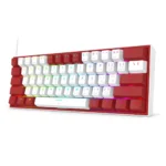 REDRAGON K617 Fizz RGB 60% Gaming Mechanical Keyboard - Red Switches (White Red)