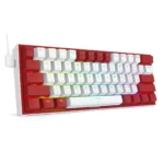 REDRAGON K617 Fizz RGB 60% Gaming Mechanical Keyboard - Red Switches (White Red)