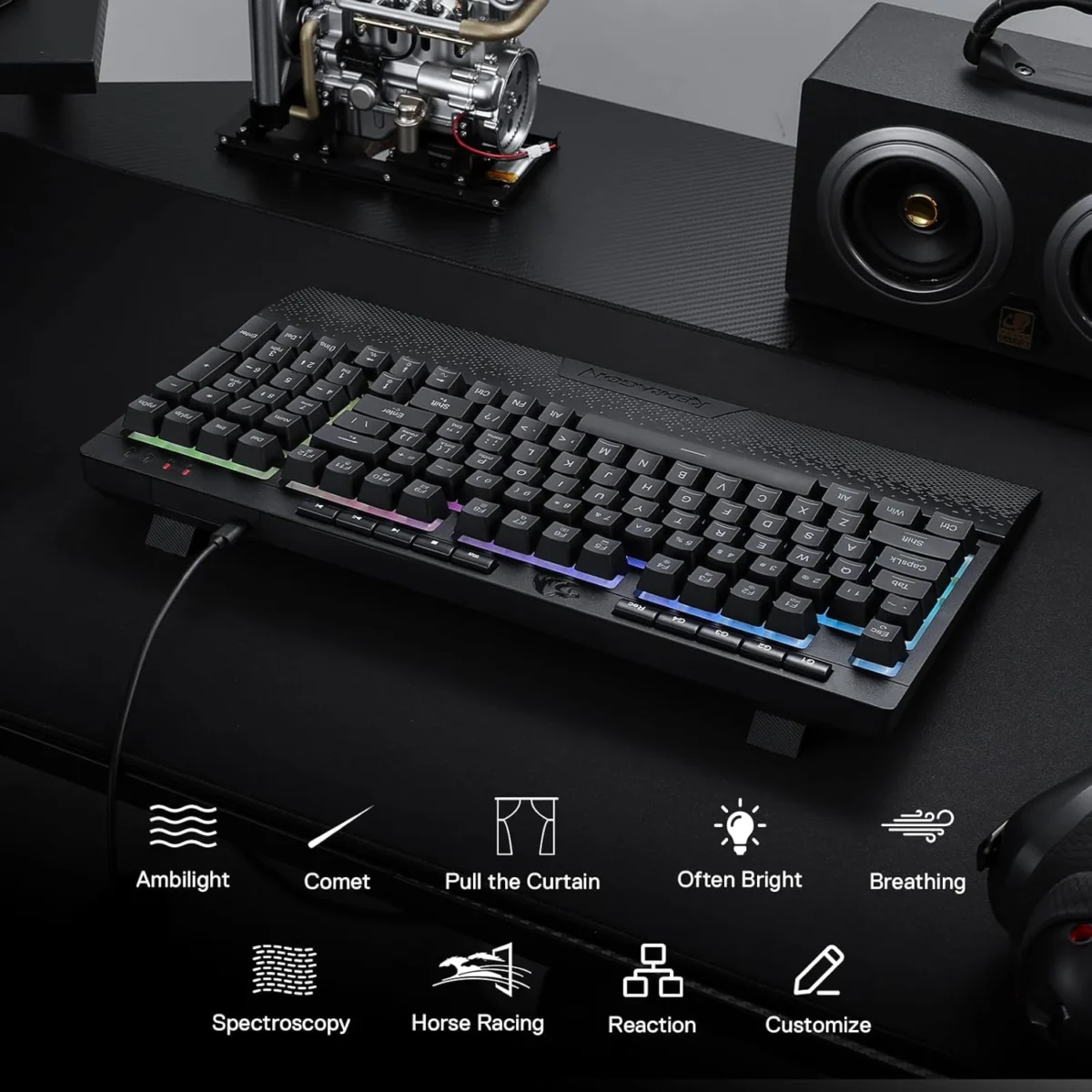 Redragon K515 Shiva RGB Gaming Keyboard (Black)