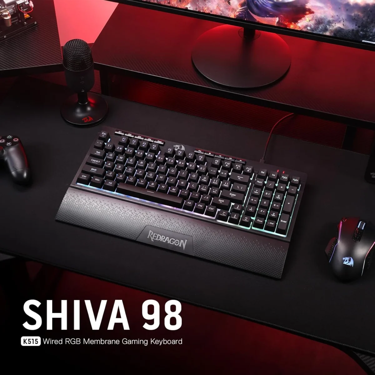 Redragon K515 Shiva RGB Gaming Keyboard (Black)