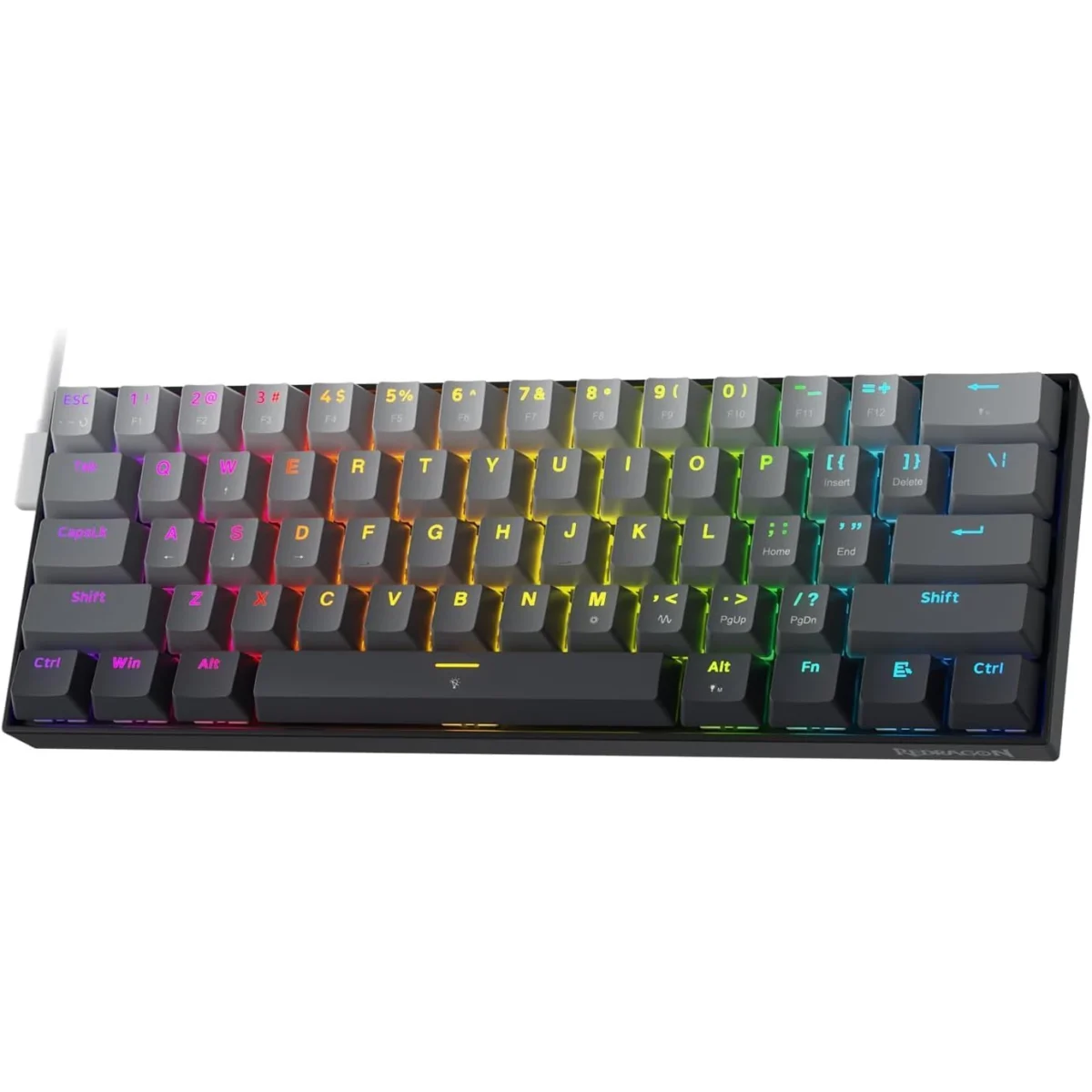 Redragon K617 Rapid Trigger Gaming Mechanical Keyboard wHyper-Fast Actuation, Dedicated Magnetic Switch, Actuation Point Adjustable, 8K Hz Polling Rate, Misty Grey