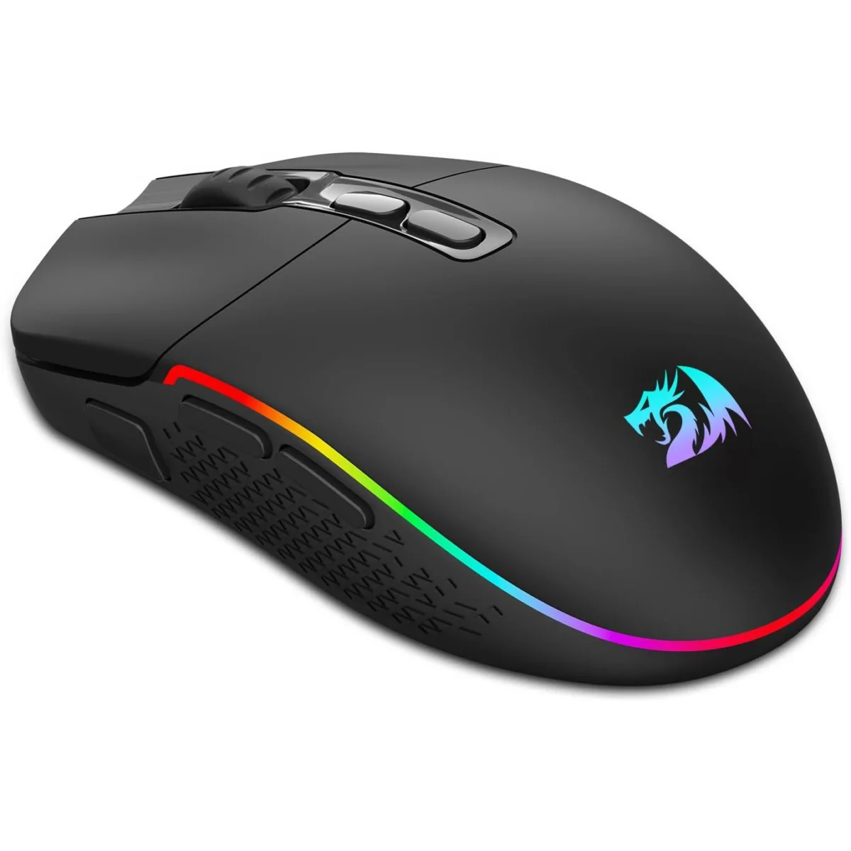 Redragon M719 Pro Rechargable Wireless Gaming Mouse, 8 Programmable Buttons, RGB Backlit, Optical Sesnor 10,000 DPI