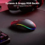 Redragon M719 Pro Rechargable Wireless Gaming Mouse, 8 Programmable Buttons, RGB Backlit, Optical Sesnor 10,000 DPI