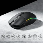 Redragon M719 Pro Rechargable Wireless Gaming Mouse, 8 Programmable Buttons, RGB Backlit, Optical Sesnor 10,000 DPI