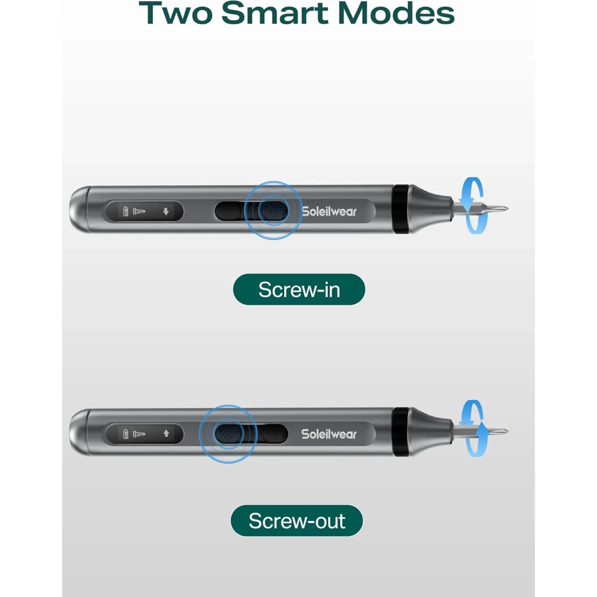 Soleilwear Mini Electric Screwdriver, 52 in 1 Electric Screwdriver Kit with 48 Magnetic Bits