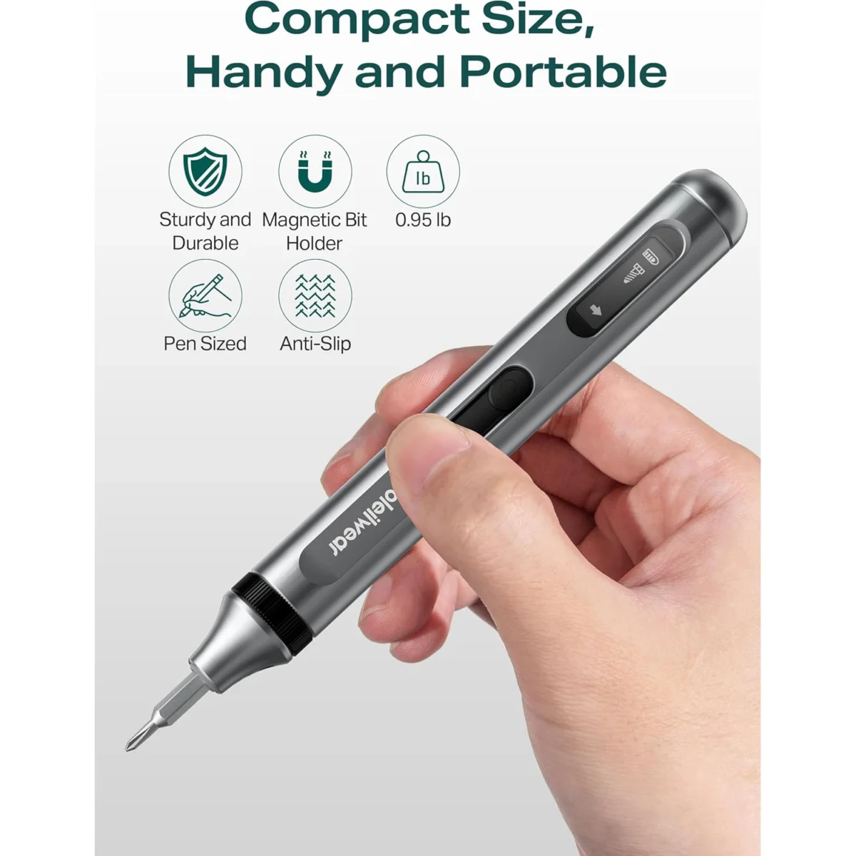 Soleilwear Mini Electric Screwdriver, 52 in 1 Electric Screwdriver Kit with 48 Magnetic Bits