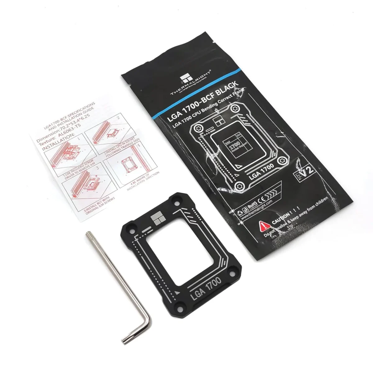 Thermalright CPU Contact Frame for LGA 1700 Retrofit Kit, 1700 Bracket Intel 12th/13th/14th Generation Anti-Bending Buckle