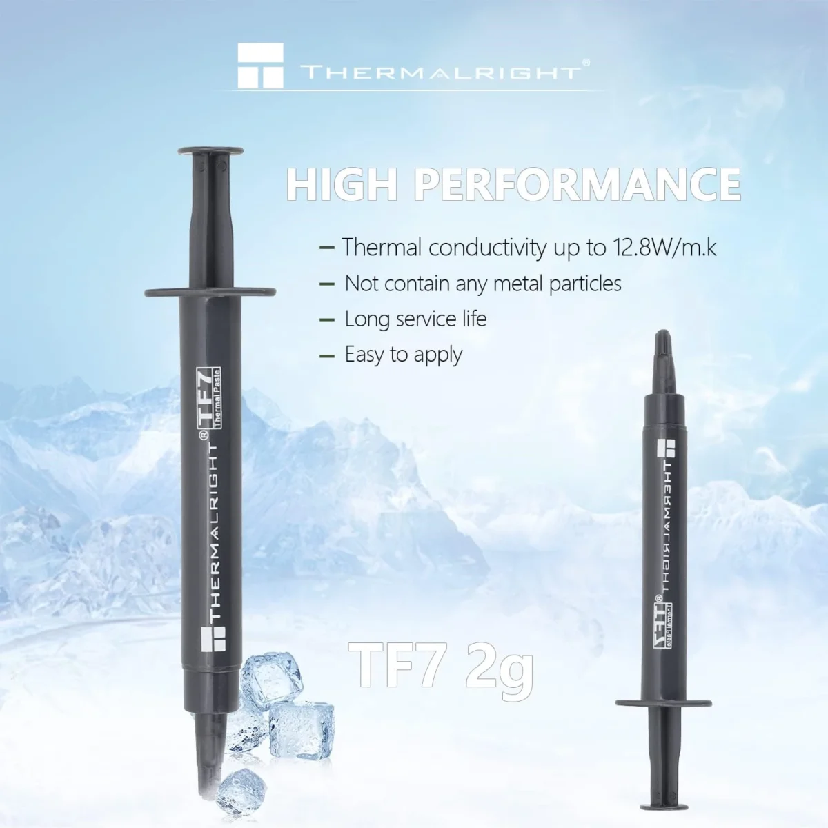 Thermalright TF7 2g Thermal Paste Compound for CPU Coolers, Conductivity is 12.8W/m.k, with a Spatula Tool