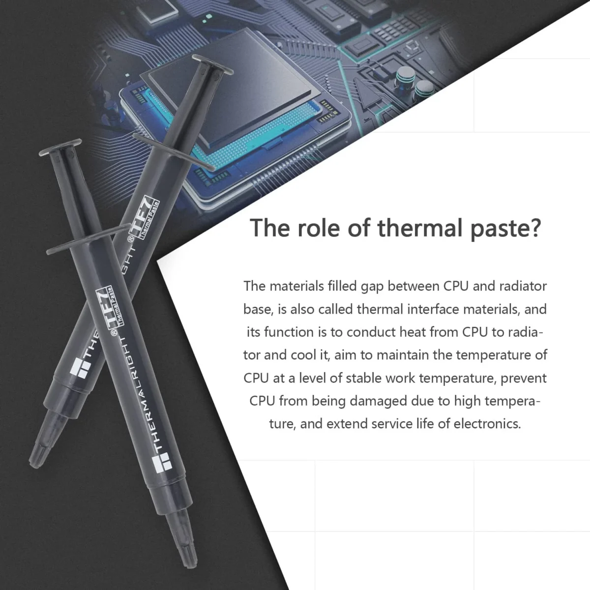 Thermalright TF7 2g Thermal Paste Compound for CPU Coolers, Conductivity is 12.8W/m.k, with a Spatula Tool