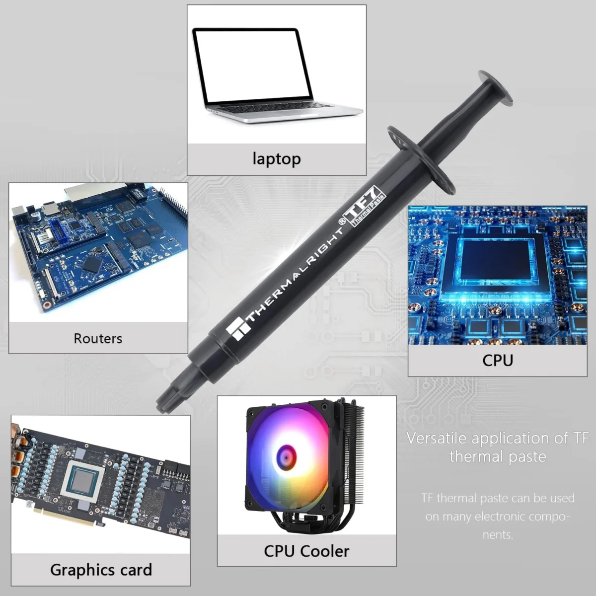 Thermalright TF7 2g Thermal Paste Compound for CPU Coolers, Conductivity is 12.8W/m.k, with a Spatula Tool