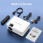 WEWATCH V10 WiFi Video Projector, Wireless Portable with Bluetooth Full HD 1080p Compatible with HDMI, VGA, TV Stick, iPhone, Android