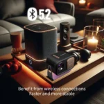 WEWATCH V11 Mini Projector, Electronic Focus, Projection 360°, ±45° Keystone, 14000 Lumens Portable Mini Projector WiFi Bluetooth, Home Video Projectors for PhonePS5USBHDMI