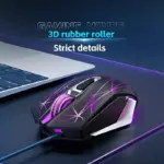 AULA S50 Gaming Mouse - 2,400 DPI - 6 Buttons (Black)