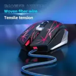AULA S50 Gaming Mouse - 2,400 DPI - 6 Buttons (Black)