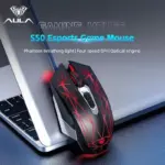 AULA S50 Gaming Mouse - 2,400 DPI - 6 Buttons (Black)