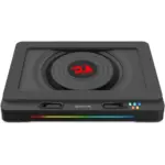 Redragon GCP512 Laptop Cooling Pad with 5.9" Fan, Rapid Cooling for 15-17 Inch Laptops, Variable Speed Control, 4 Adjustable Heights, RGB Quiet Cooling Pad with Phone Stand