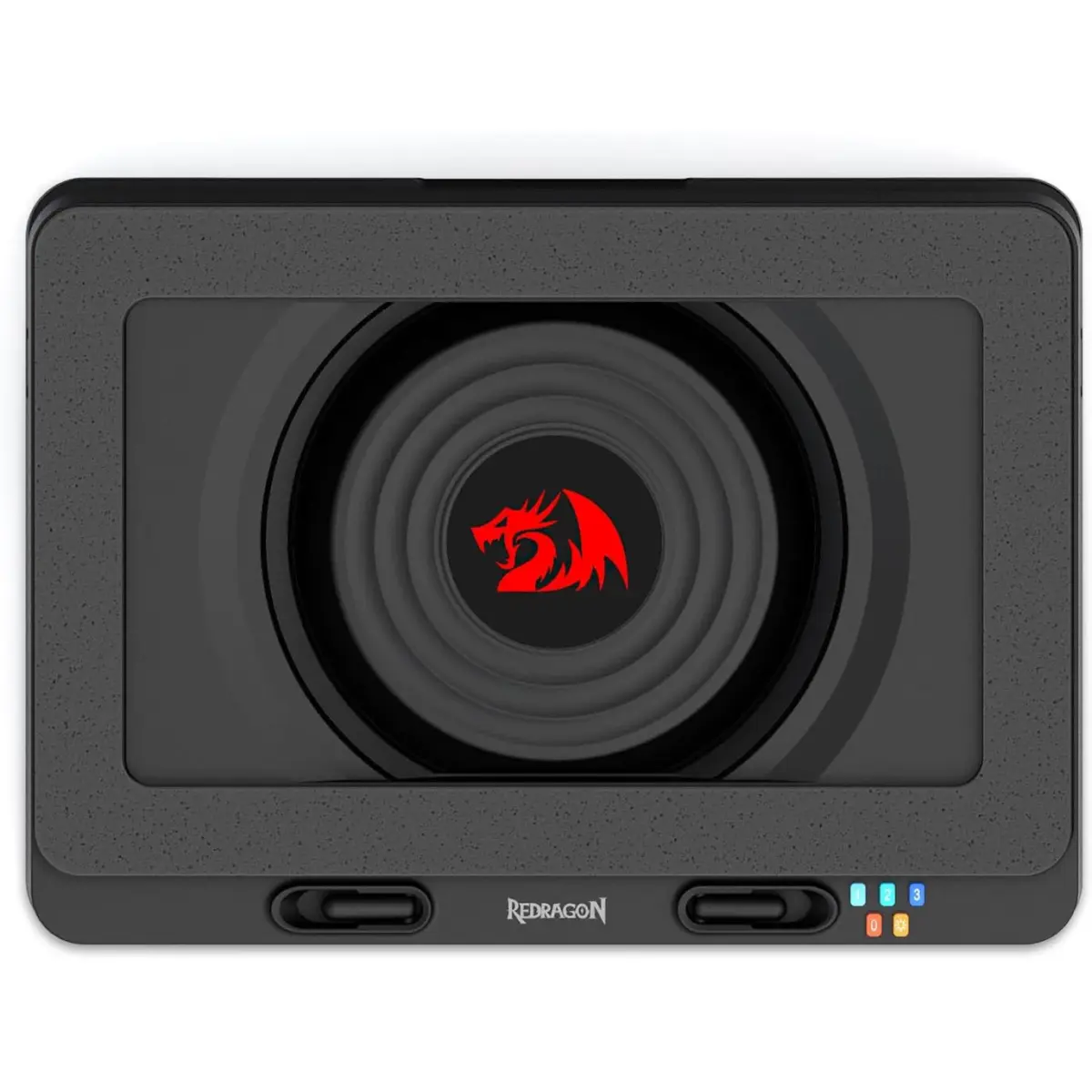 Redragon GCP512 Laptop Cooling Pad with 5.9" Fan, Rapid Cooling for 15-17 Inch Laptops, Variable Speed Control, 4 Adjustable Heights, RGB Quiet Cooling Pad with Phone Stand