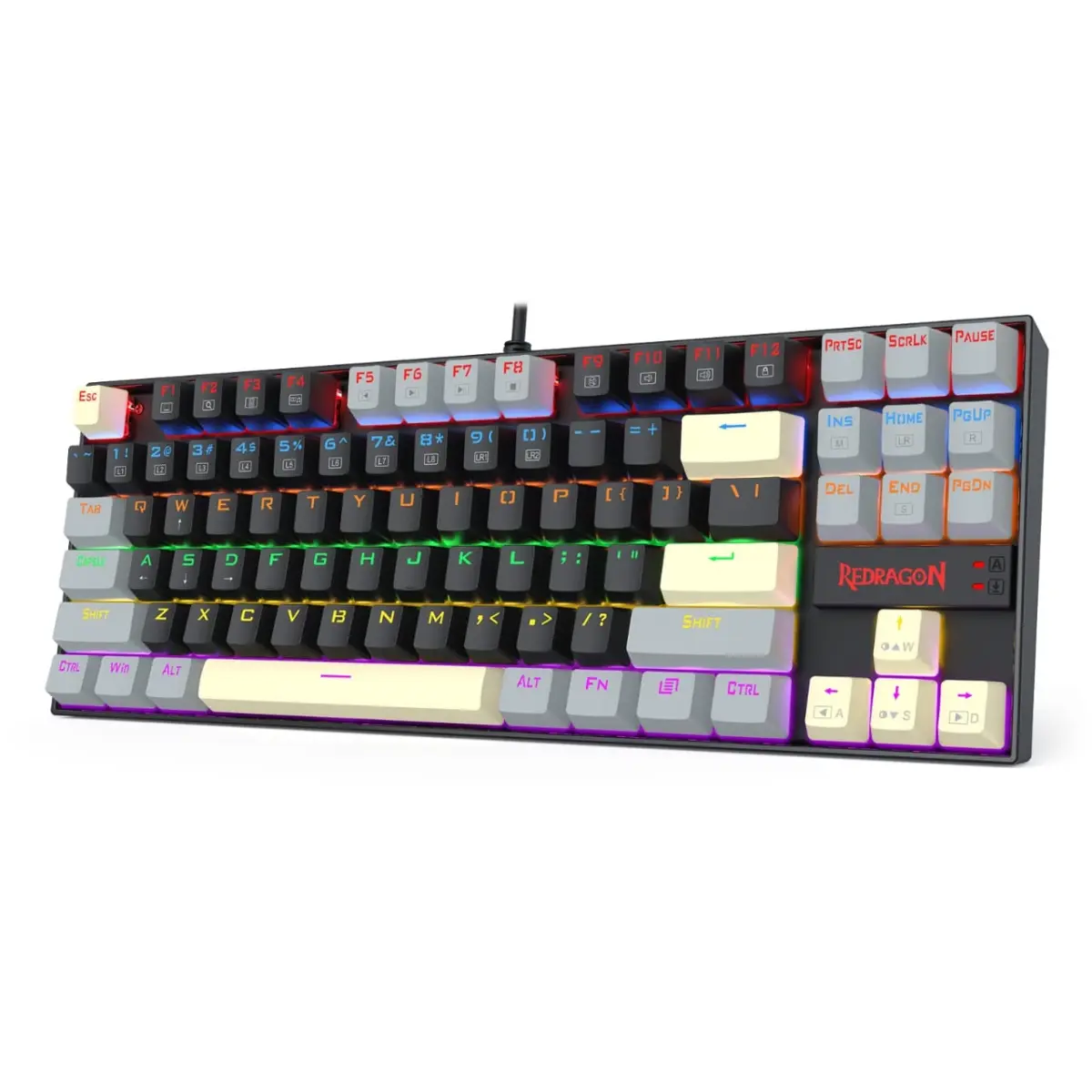 Redragon K552LGY KUMARA Mechanical Gaming Keyboard - Red Switches - Rainbow LED