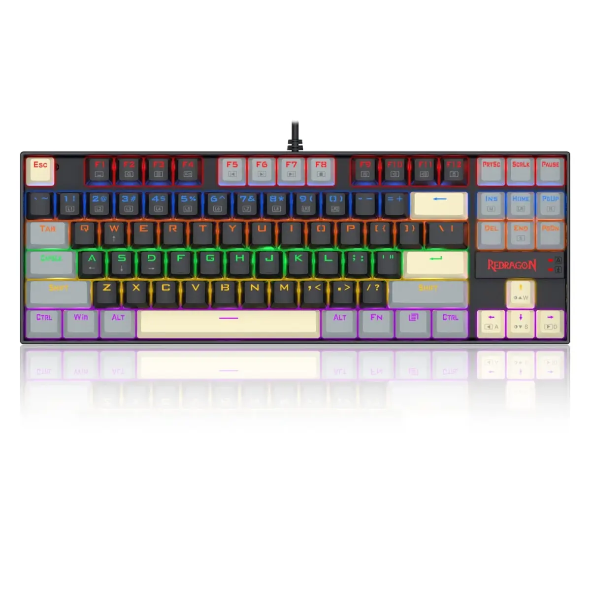 Redragon K552LGY KUMARA Mechanical Gaming Keyboard - Red Switches - Rainbow LED