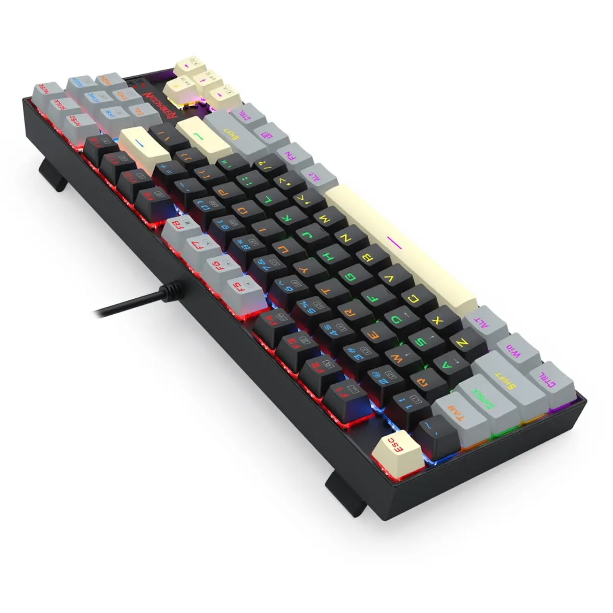 Redragon K552LGY KUMARA Mechanical Gaming Keyboard - Red Switches - Rainbow LED