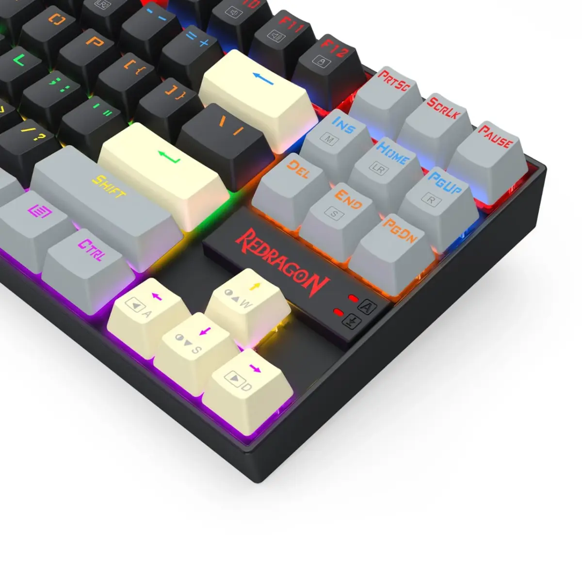 Redragon K552LGY KUMARA Mechanical Gaming Keyboard - Red Switches - Rainbow LED