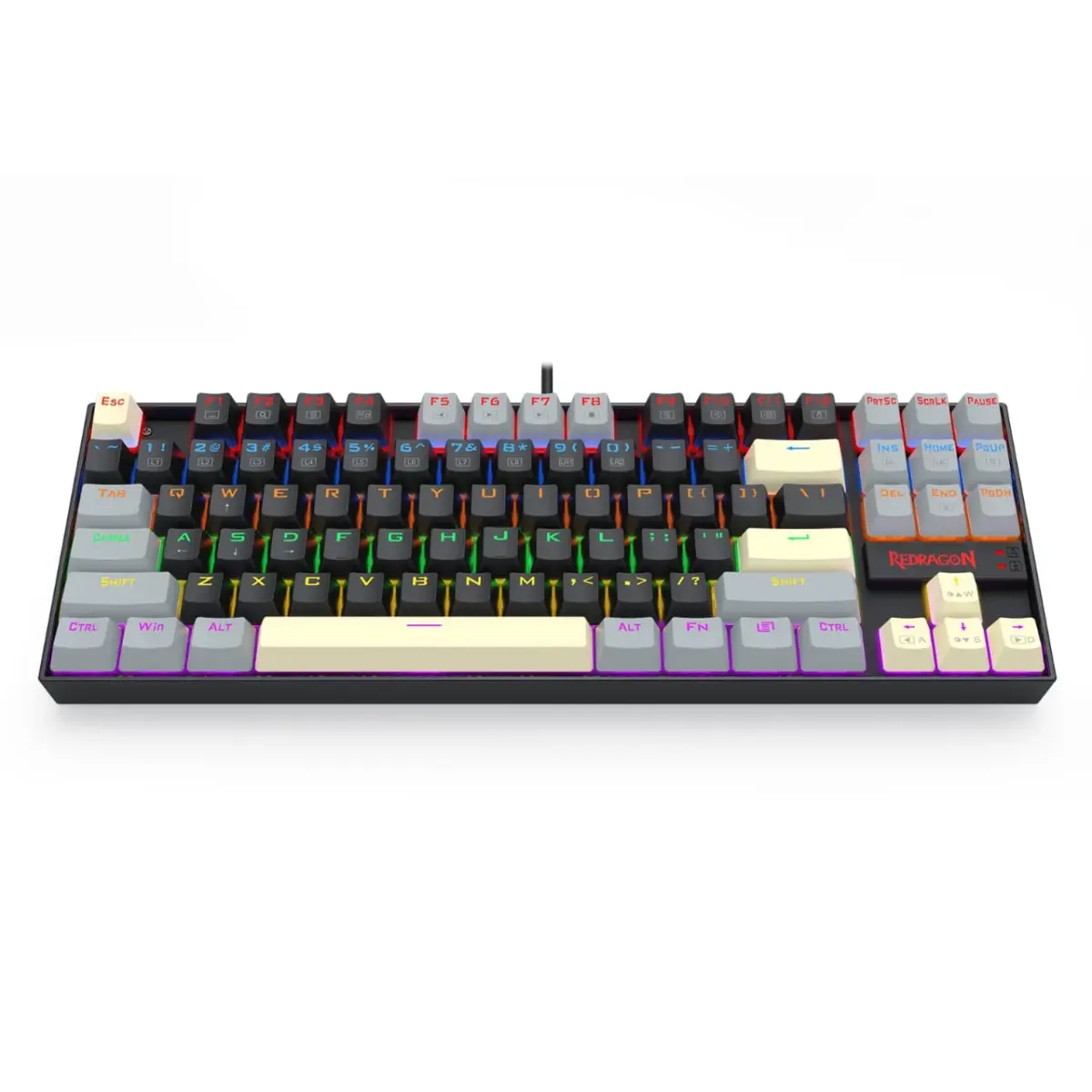 Redragon K552LGY KUMARA Mechanical Gaming Keyboard - Red Switches - Rainbow LED