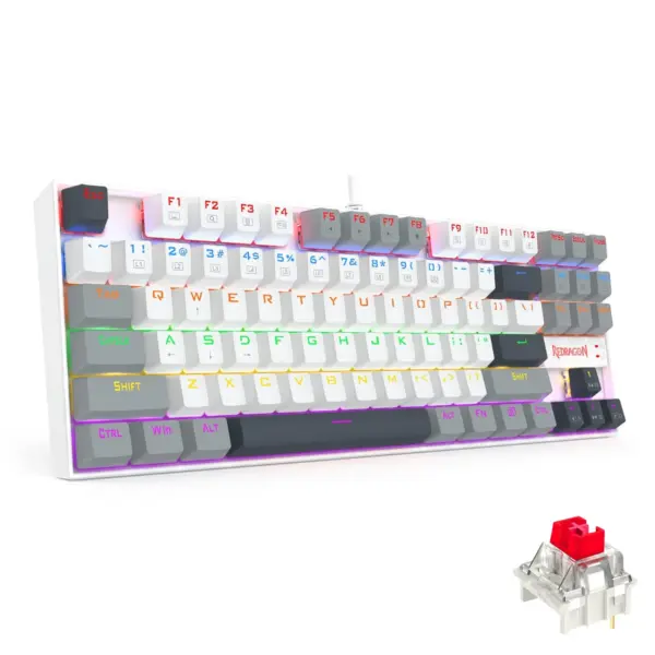 Redragon K552WGL KUMARA Mechanical Gaming Keyboard - Red Switches - Rainbow LED