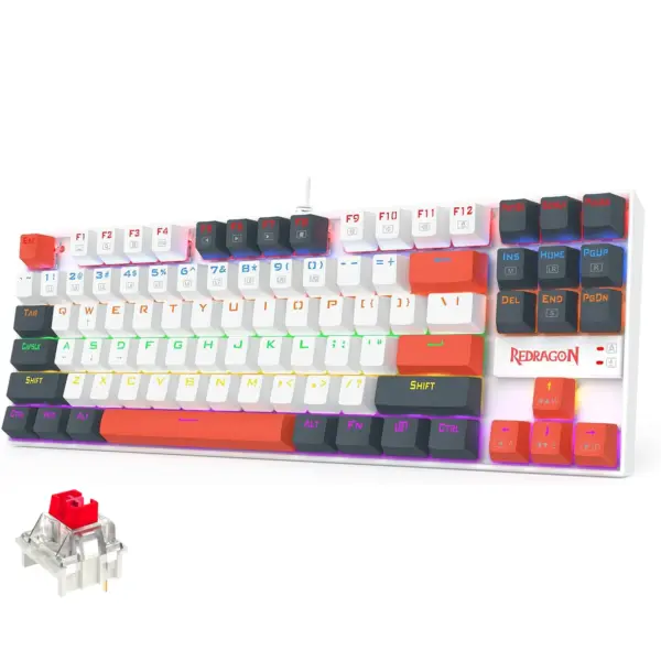 Redragon K552WLR KUMARA Mechanical Gaming Keyboard - Red Switches - Rainbow LED