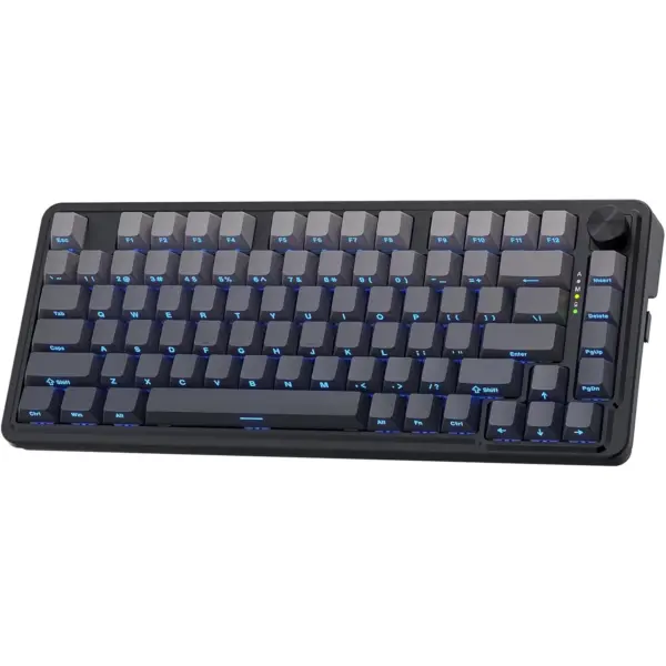 Redragon K673SP 75% Wireless Gasket RGB Gaming Mechanical Keyboard, 3-Modes w/Hot-Swap Socket, Dedicated Knob Control & 5-Layer Noise Dampening, Custom Linear Switch (Gradient Gray)