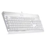 Redragon KG010 UK Gaming Mechanical Keyboard - Brown Switch - White Led (White)