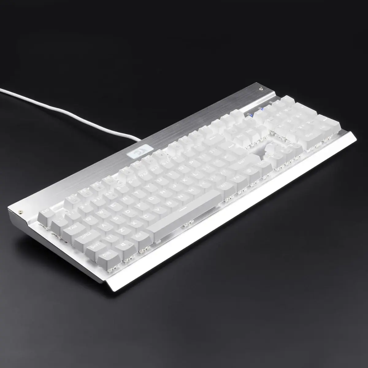 Redragon KG010 UK Gaming Mechanical Keyboard - Brown Switch - White Led (White)