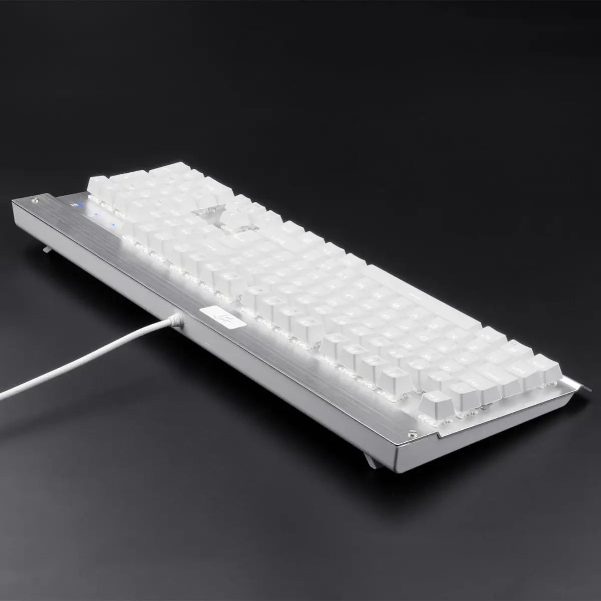 Redragon KG010 UK Gaming Mechanical Keyboard - Brown Switch - White Led (White)