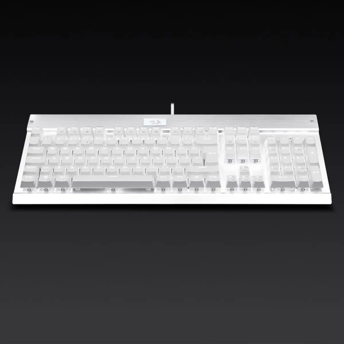 Redragon KG010 UK Gaming Mechanical Keyboard - Brown Switch - White Led (White)