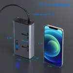 200W Car Power Inverter, DC 12/24V to 220V AC Car Inverter,3 USB 1 Type-C Ports Charger Adapter Car Plug Converter