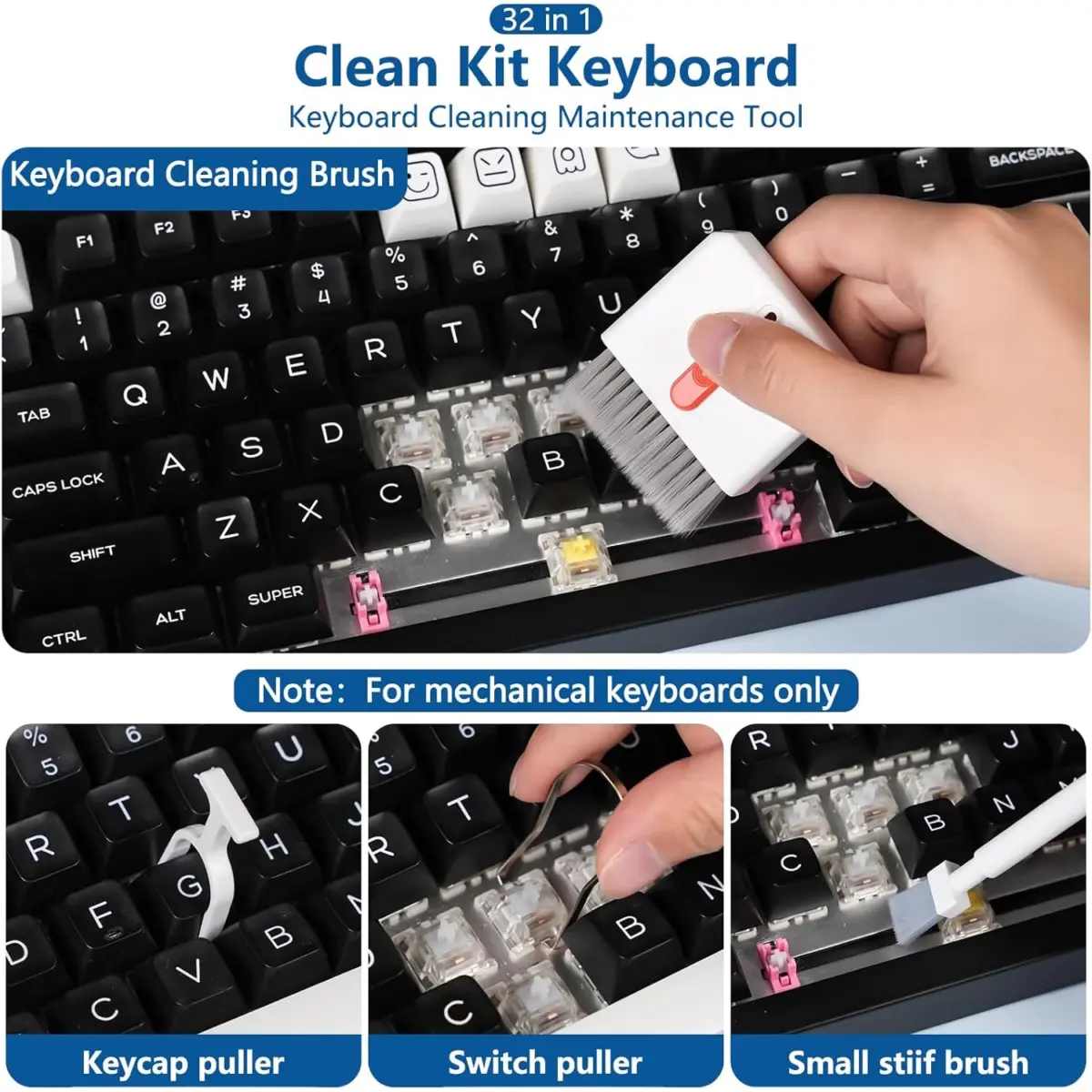32X1 Electronic Cleaner Kit, Keyboard Cleaner Kit with Brush for Airpods Pro, Keyboard, Laptop, Phone, PC Monitor