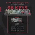 FL ESPORTS FL980 96% RGB Gaming Mechanical Keyboard Hot Swappable Kailh Box Red Switch - Programmable, Durable PBT Keycaps