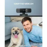 AUKEY 1080P Webcam With Cover Full HD 2.1 Mega Pixel With Dual Microphone, Auto focus, 30 FPS, Wide Angle 110