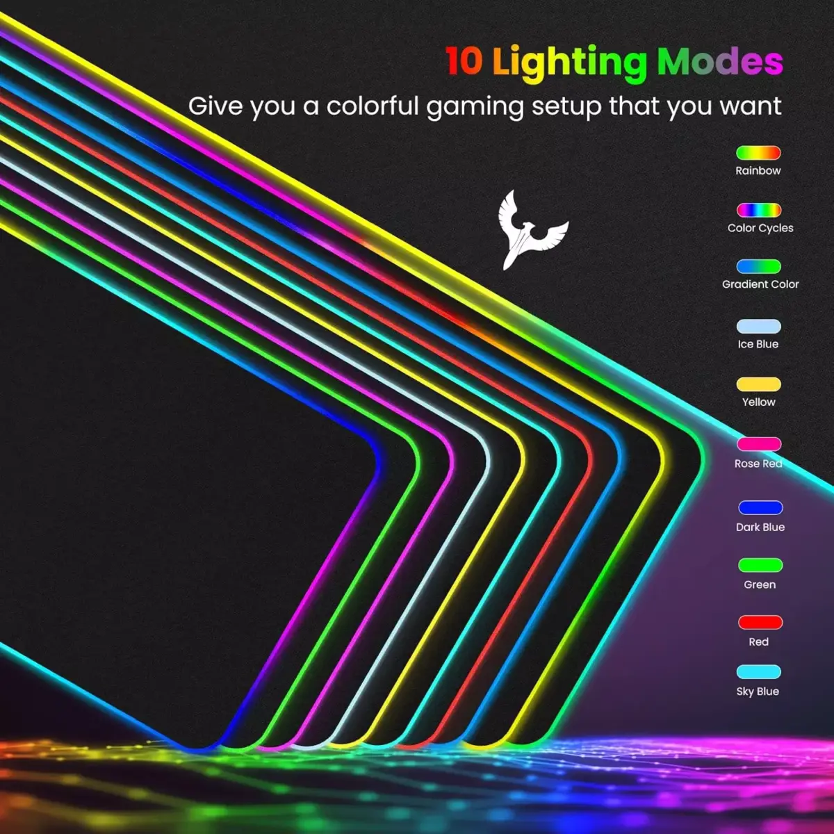 BladeHawks BX04 RGB Gaming Mouse Pad - Size 800 X 300 X 4 MM (Black)
