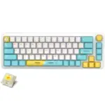 Captor KT68 RGB Gaming Mechanical Keyboard - HotSwappable Sea Salt Switch Linear - PBT Keycaps - Volume Knob