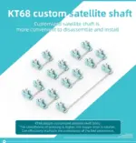 Captor KT68 RGB Gaming Mechanical Keyboard - HotSwappable Sea Salt Switch Linear - PBT Keycaps - Volume Knob