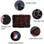 CoolCold Laptop Cooler with 6 Quiet Led Fans for 15.6-17 Inch Laptop Cooling Fan Stand, Portable Ultra Slim