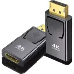 DisplayPort to HDMI 4K Adapter, Displayport Male HDMI Female DP to HDMI Adapter for 4K TV HDTV Monitors Portable Projectors etc