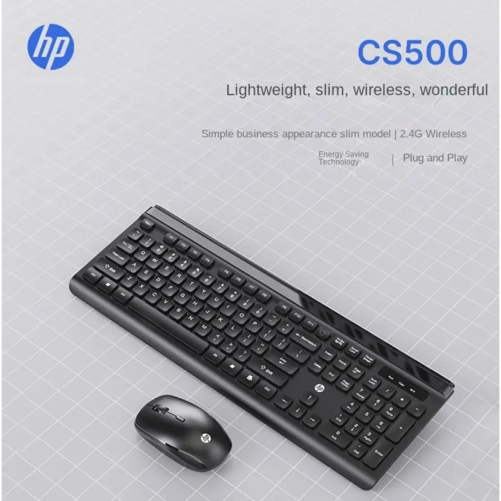HP CS500 Wireless Keyboard and Mouse Combo 1600 DPI (5RB19PA#AB2)