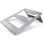 Hama Laptop Stand Aluminium Devices up to max 40 cm (15.6 Inches), Height 7 cm, Non-Slip, Foldable, Optimal Laptop Ventilation, Notebook Stand, Silver