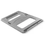 Hama Laptop Stand Aluminium Devices up to max 40 cm (15.6 Inches), Height 7 cm, Non-Slip, Foldable, Optimal Laptop Ventilation, Notebook Stand, Silver