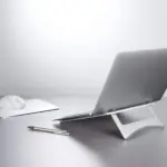 Hama Laptop Stand Aluminium Devices up to max 40 cm (15.6 Inches), Height 7 cm, Non-Slip, Foldable, Optimal Laptop Ventilation, Notebook Stand, Silver