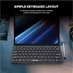 JERTECH DK500 Mini Silent Keyboard - English & Arabic (Black)