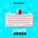 JERTECH DK500 Mini Silent Keyboard - English & Arabic (Black)
