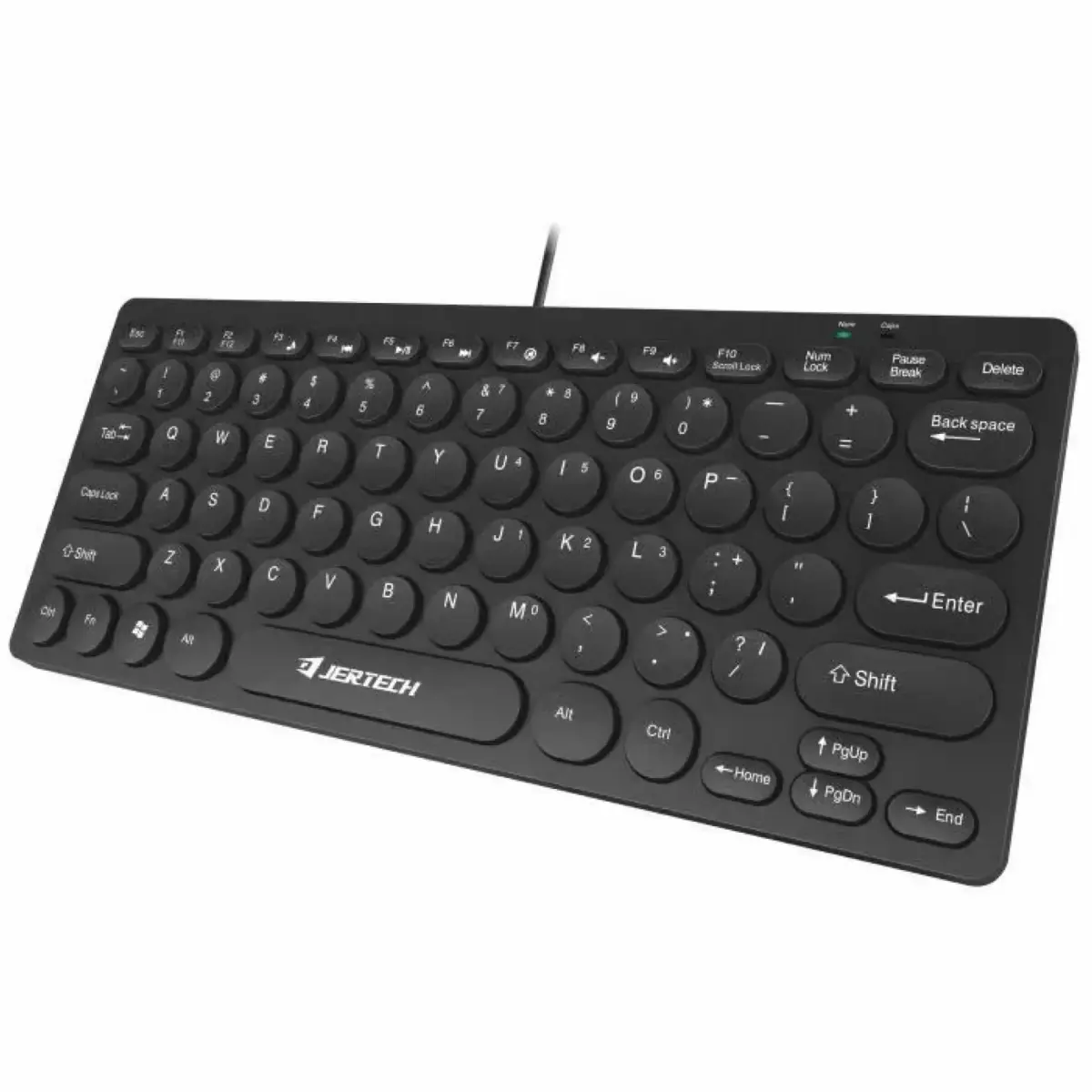 JERTECH DK500 Mini Silent Keyboard - English & Arabic (Black)