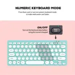 JERTECH DK500 Mini Silent Keyboard - English & Arabic (Black)
